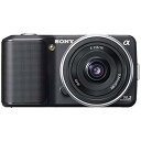 【中古】ソニー ミラーレス一眼α NEX-3 薄型広角レンズキット ブラック NEX-3A/B