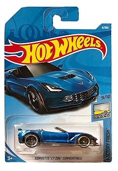 【中古】Hot Wheels 2018 50th Anniversary Factory Fresh Corvette C7 Z06 Convertible 5/365, Blue