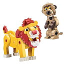 【中古】やわらかパズルブロック ブロッコ アニマルシリーズ ライオン&ミーアキャット