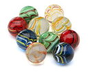 【中古】ARSUK 大型ガラスシュータービー玉 装飾用 25mm/1インチ 10個 アソートカラー マーブルゲーム マーブルランアクセサリー 学習 レクリエーション