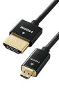 【中古】エレコム micro HDMI ケーブル 2m 4K × 2K対応 スーパースリム ブラック DGW-HD14SSU20BK