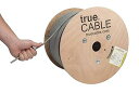 【中古】trueCABLE Cat6A ライザー (CMR) 1000フィート グレー 23AWG 4ペア ソリッド裸銅 750MHz PoE++ (4PPoE...
