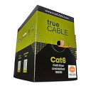 【中古】trueCABLE Cat6 Riser (CMR), 1000ft, Orange, 23AWG 4 Pair Solid Bare Copper, 550MHz, PoE++ (4PPoE), ETL Listed, Unshielded Twisted Pair(2)