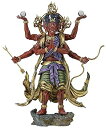 【中古】タケヤ式自在置物 阿修羅 着彩 全高約145mm PVC&ABS製 塗装済み 可動フィギュア