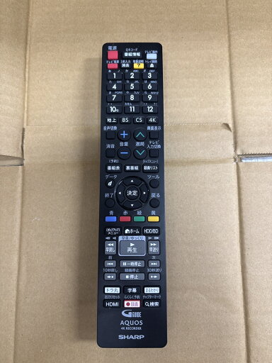 〈中古〉SHARP 4Kレコーダー用 リモコン 0046380289 〈中古〉SHARP 4Kレコーダー用 リモコン 0046380289
