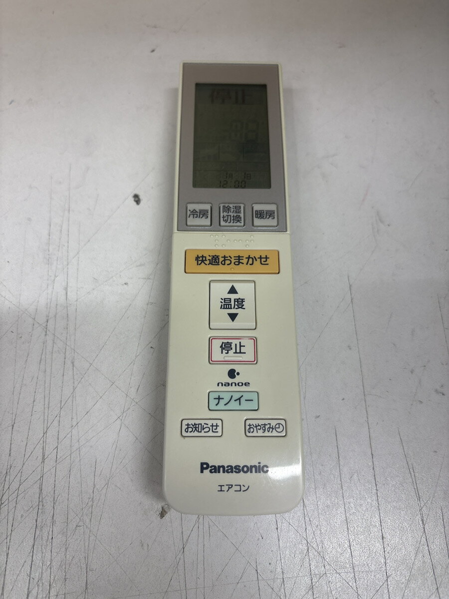 〈中古〉パナソニック(Panasonic) ナショナル エアコンリモコン A75C3215（ジャンク品）