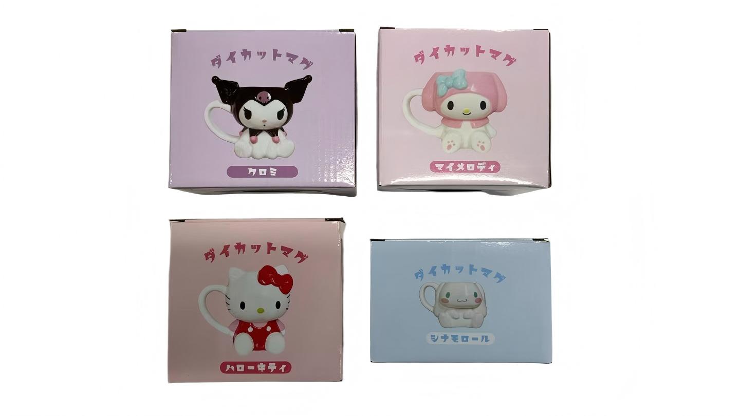 Rakuten - サンリオ マグカップ ダイカット ハローキティ／シナモロール／マイメロディ／クロミ キャラクター グッズ 陶器 コップ 可愛い インテリア 小物入れ