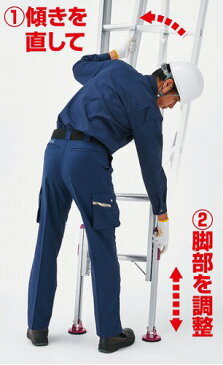 長谷川工業 ハセガワ ノビ型脚部伸縮式2連はしご品番:LSK2-1.0-54【送料無料(北海道・沖縄・離島を除く)】【メーカー直送品 代引・日時指定不可】