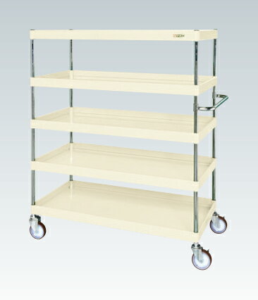 サカエCSパールワゴン（中量タイプ・直進安定金具付）CSP-12155YNUI【お届け先が法人様か個人事業主様のみご注文可能】【キャンセル不可】※一部地域「送料別」