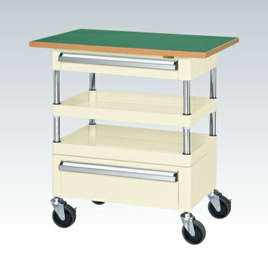 サカエCSパールワゴン（中量タイプ・引出し・天板付）CSP-7572ACTFSEI【お届け先が法人様か個人事業主..