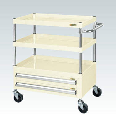 サカエCSパールワゴン（中量タイプ・引出し付）CSP-7583A2SEI【お届け先が法人様か個人事業主様のみご注文可能】【キャンセル不可】※一部地域「送料別」