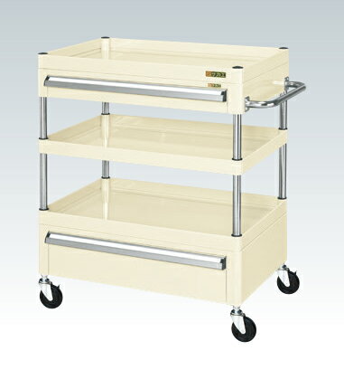 サカエCSパールワゴン（中量タイプ・引出し付）CSP-7583ACI【お届け先が法人様か個人事業主様のみご注文可能】【キャンセル不可】※一部地域「送料別」