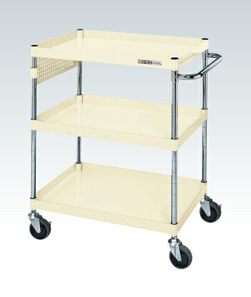 サカエCSパールワゴン（中量タイプ・パンチングパネル付）CSP-6083PSEI【お届け先が法人様か個人事業主様のみご注文可能】【キャンセル不可】※一部地域「送料別」