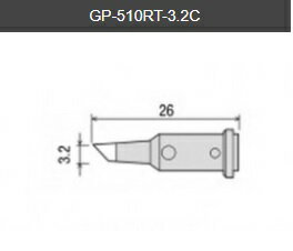 【太洋電機産業】 goot グット 替こて先 3.2C型品番:GP-510RT-3.2C