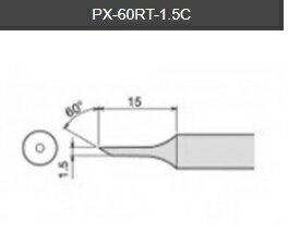 【太洋電機産業】 goot グット 替こて先 1.5C型品番:PX-60RT-1.5C
