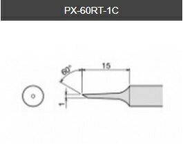 【太洋電機産業】 goot グット 替こて先 1C型品番:PX-60RT-1C