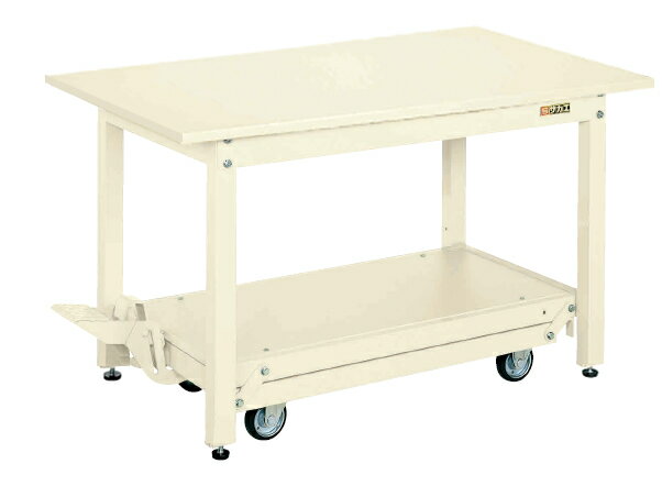 サカエ軽量作業台KKタイプ（ペダル昇降移動式）KK-127SI【お届け先が法人様か個人事業主様のみご注文可能】【キャンセル不可】※一部地域「送料別」