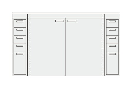 サカエピットイン（キャビネット・天板付）PN-F83W【お届け先が法人様か個人事業主様のみご注文可能】【キャンセル不可】※一部地域「送料別」