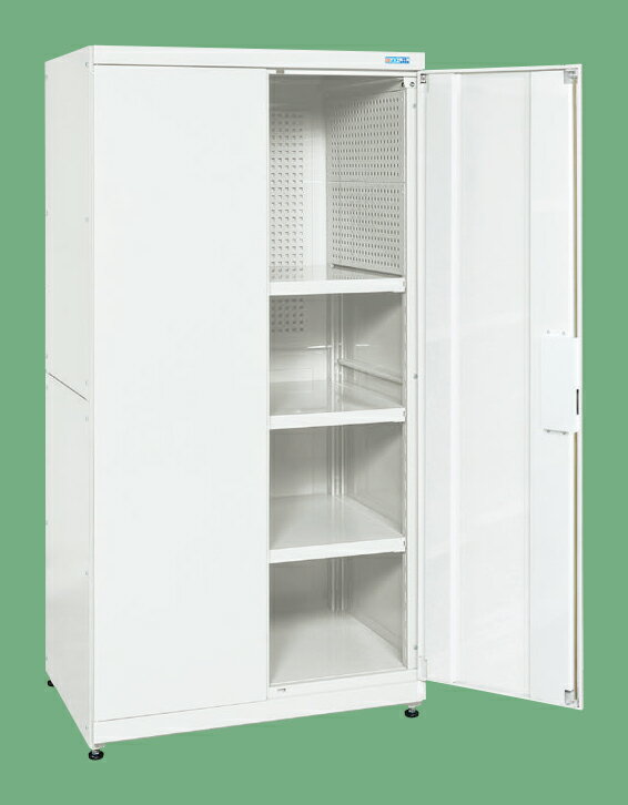 サカエ保管システム／ニューピットイン（両開扉パンチングパネル付）PNH-1263PHW【お届け先が法人様か個人事業主様のみご注文可能】【キャンセル不可】※一部地域「送料別」