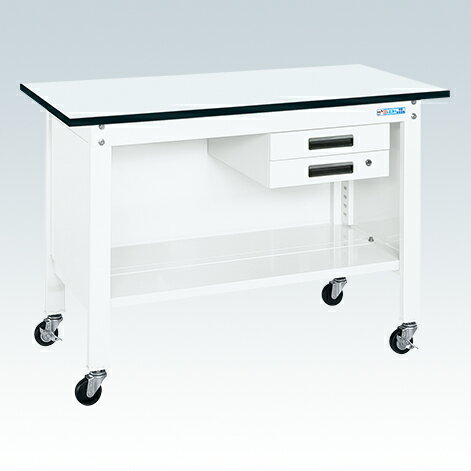 サカエ一人用作業台CPBタイプ（軽量移動式・キャビネット付）CPB-096BW【発送先 法人様・個人事業主様限定】【キャンセル不可】※一部地域「送料別」