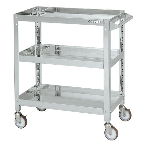 サカエステンレススーパーワゴン（ねじ込み式）SUS304SAS3-7583NU【発送先 法人様・個人事業主様限定】【キャンセル不可】※一部地域「送料別」(4)