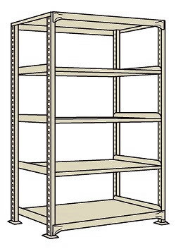 サカエ中軽量棚NEW型単体（200kg／段・H2400mm・5段）NEW-3345【お届け先が法人様か個人事業主様のみご注文可能】【キャンセル不可】