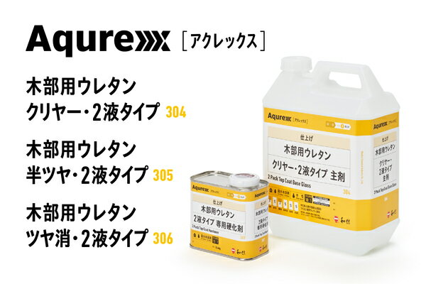 Aqurex アクレックス 木部用ウレタン 2液タイプクリヤー 半ツヤ ツヤ消【主剤4kg 硬化剤0.4kg】【送料無料（沖縄 離島を除く）】