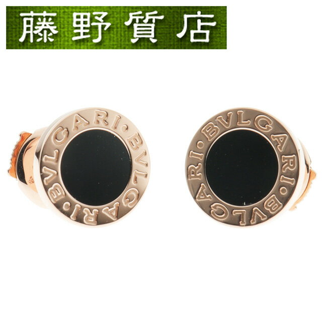 (新品仕上げ済)ブルガリ BVLGARI ブルガリブルガリ オニキス ピアス 354730 K18 PG × オニキス イヤリング 8925のサムネイル