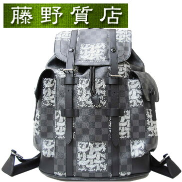 【送料無料】【美品】 ルイヴィトン LOUIS VUITTON ネメス クリストファー PM ロープ バックパック ダミエグラフィット リュック N41671 8105