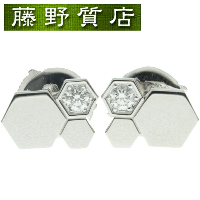 （新品仕上げ済）ショーメ CHAUMET ビー マイ ラブ ダイヤ ピアス K18 WG × ダイヤモンド × 083984 イヤリング 箱 9024のサムネイル