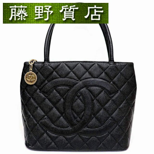 シャネル CHANEL 復刻 トートバッグ 1804 黒 ブラック キャビアスキン ゴールド金具 ハンドバッグ A01804 8113