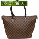 ルイヴィトン LOUIS VUITTON サレヤMM トートバッグ ダミエ × レザー ゴールド金具 N51182 8179