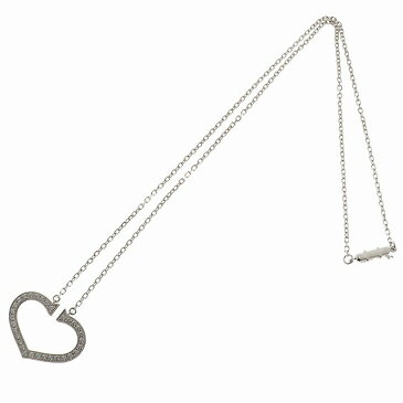 【送料無料】【新品仕上げ済】 カルティエ CARTIER Cハート ネックレス LM ラージ K18 WG × ダイヤ 8537