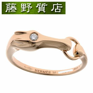 【新品仕上げ済】エルメス HERMES ギャロップ ダイヤ リング TPM 指輪 K18 PG × ダイヤ 約0.02ct ＃50 H214607B 00050 8692