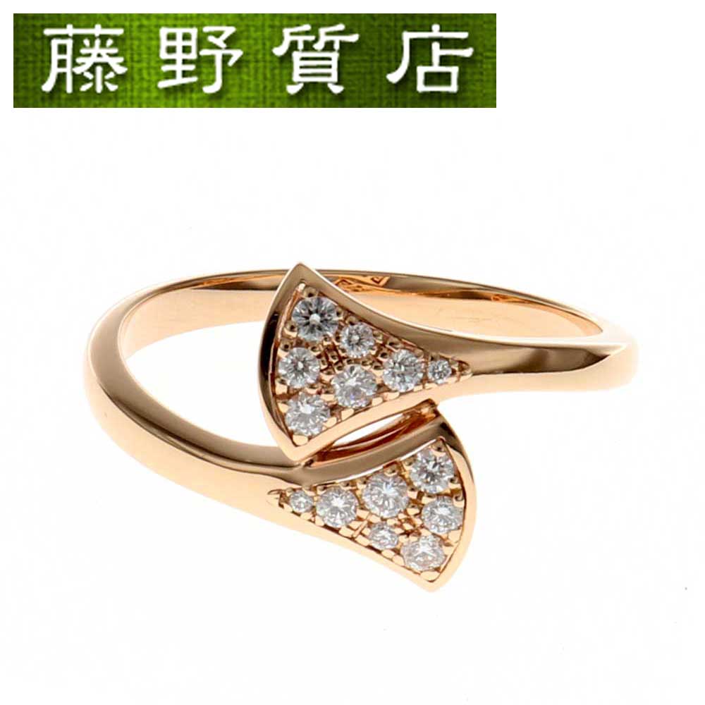 【送料無料】【美品】ブルガリ BVLGARI ディーヴァ ドリーム ダイヤ リング 指輪 ＃58 約17号 K18 ピンクゴールド × ダイヤモンド 356485 8512のサムネイル