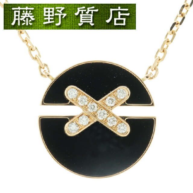 (新品仕上げ済）ショーメ CHAUMET ジュ ドゥ リアン ハーモニー ダイヤ ネックレス スモール K18 PG × ダイヤ × オニキス 084426 8991のサムネイル