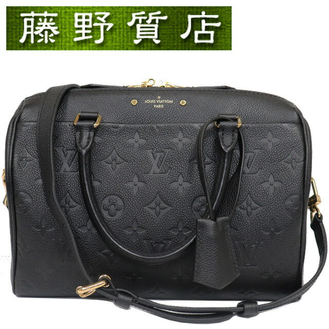 スピーディ ルイヴィトン LOUIS VUITTON スピーディ バンドリエール 25 モノグラムアンプラント 黒 ゴールド金具 M42401 8011