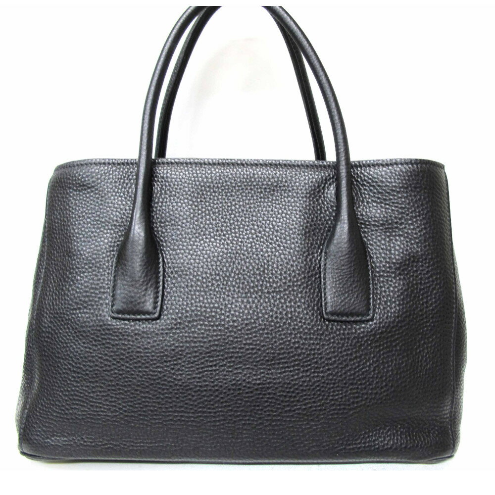 【送料無料】【未使用】 プラダ PRADA 2Way ショルダー トート バッグ レザー 黒 ブラック ストラップ ゴールド金具 BN2808 8096