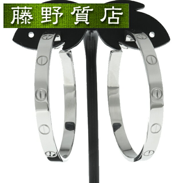 (新品仕上げ済)カルティエ CARTIER ラブ ピアス LOVE K18 WG ホワイトゴールド イヤリング B8028300 証明書 8628