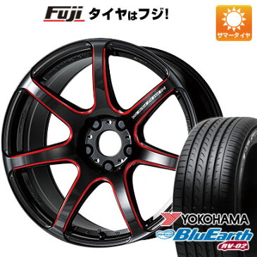 今がお得！ 送料無料 ノア ヴォクシー 215/50R17 17インチ サマータイヤ ホイール4本セット WORK ワーク エモーション T7R 7J 7.00-17 YOKOHAMA ブルーアース RV-02