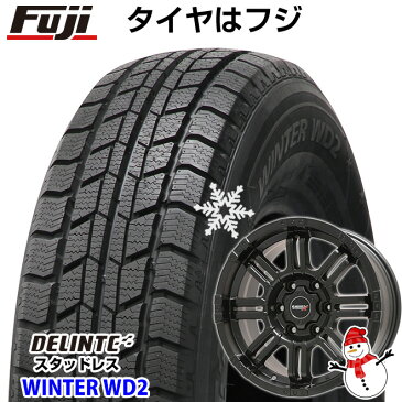 【送料無料 ハイエース200系用】 DELINTE デリンテ ウィンターWD2(限定) 107/105L 195/80R15 15インチ スタッドレスタイヤ ホイール4本セット BIGWAY B-MUD X(マットブラック) 6J 6.00-15