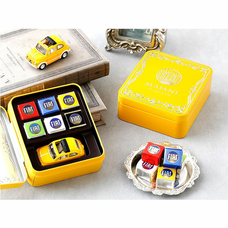 イタリアで伝統をほこるMajani Fiatチョコと可愛いFiat500ミニカーのコラボ商品。 イタリアで200年以上の伝統をほこる老舗チョコレートメーカーMajani (マイアーニ)。種子から完成までの加工で最高のカカオ品種のみを選択して...