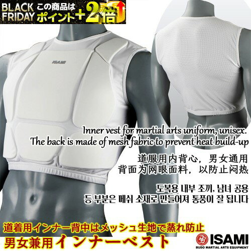 インナーベスト L-8202 【ISAMI・イサミ】 XS/S/M/L 胸プロテクター 胴防具 チェストガード みぞおちサポーター 空手・格闘技・キックボクシング L8202 Adult and Child Chest Protector, Body Protector Karate Martial Arts