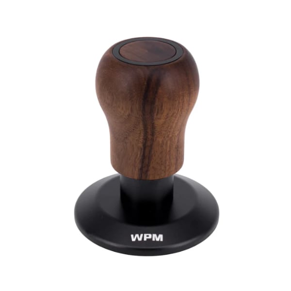 WPM スプリングローデッド・タンパー（木製ハンドル付き・58mm） HG3780 エスプレッソタンパー フラッ..