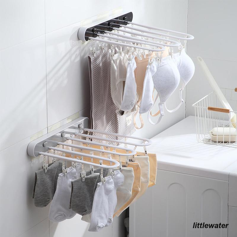 ピンチハンガー 物干しハンガー 引っ張る 工事不要 パンチングなし 多機能 室内物干し 折りたたみハンガー 靴下 下着 洗濯ハンガー バスルーム SHOP DA...