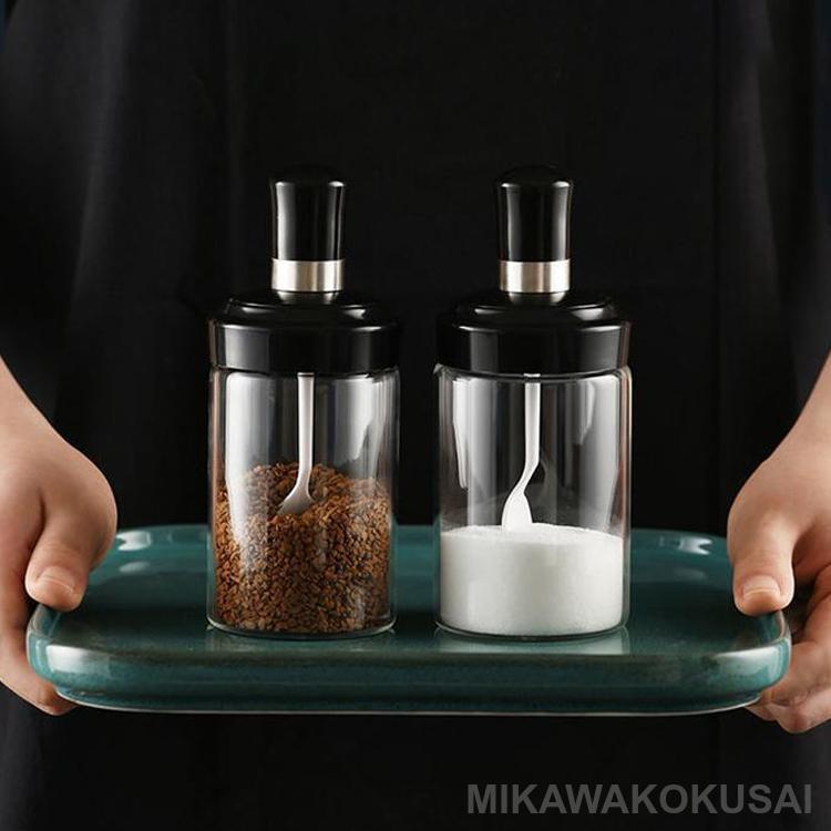 調味料入れ 調味料容器 ストッカー 収納ケース キッチン収納 セット ガラス 保存容器 スパイスボトル　..