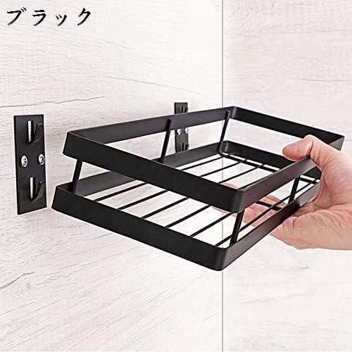 台所キャビネッ 金属スパイス 収納ラック 壁に取り付ける 調味料スパイス シェルフホールダー 壁スペー..