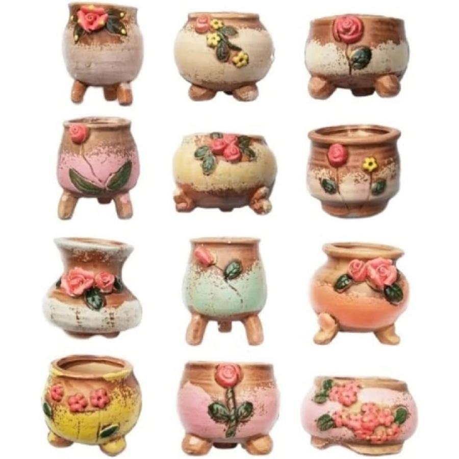 植木鉢 12個 セット 可愛い 塗り絵 プランター 観葉 多肉 植木鉢 鉢 デスクトップ 飾り 室内 ミニ 韓国..