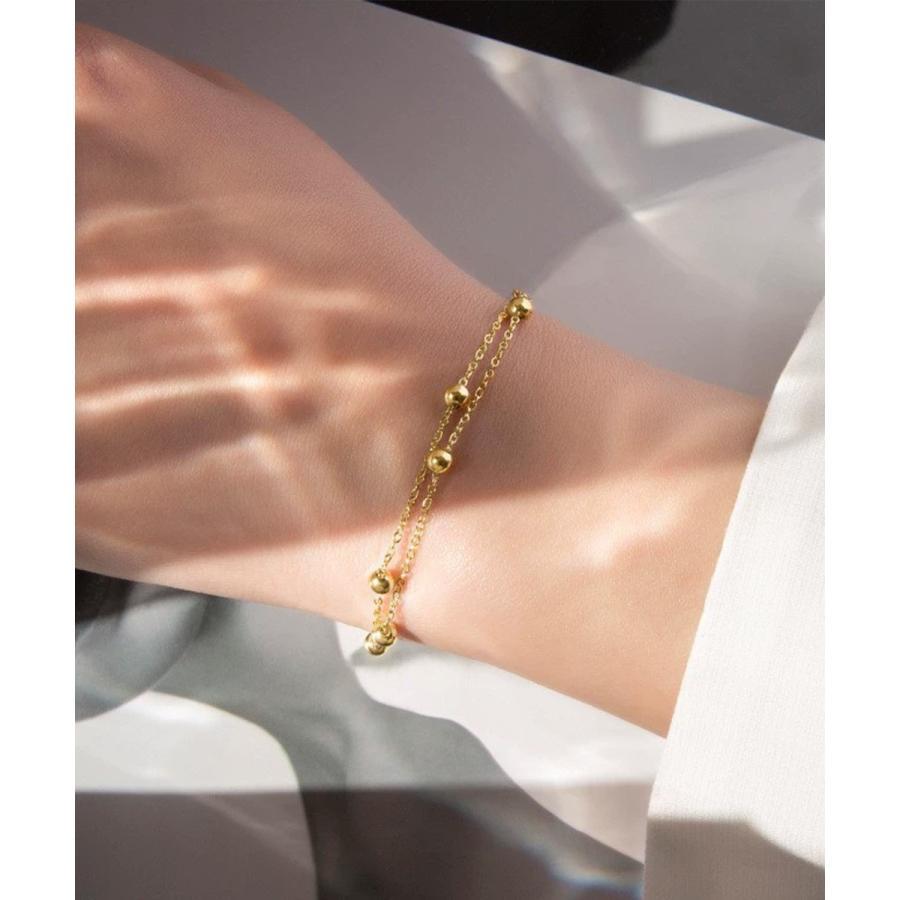 2連ブレスレット チェーン重ね付け腕飾り 20代 30代 40代 オシャレ かわいい 春 秋 冬 SHOP DAN