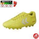 ヒュンメル ヴォラート3 Jr. hummel サッカー スパイク シューズ ワイド 土 人工芝 天然芝 ジュニア キッズ 子供 ライムイエロー×シルバー (H...